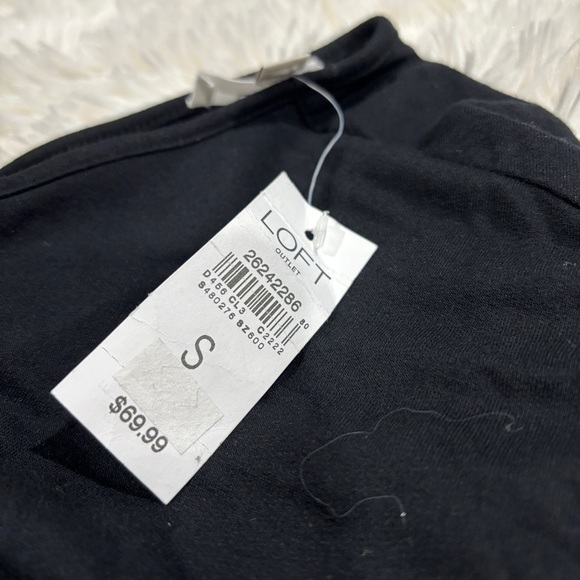 Loft Outlet NWT Lounge Black Fleece Lined Soft Warm Twist back Size Small - Picture 4 of 12